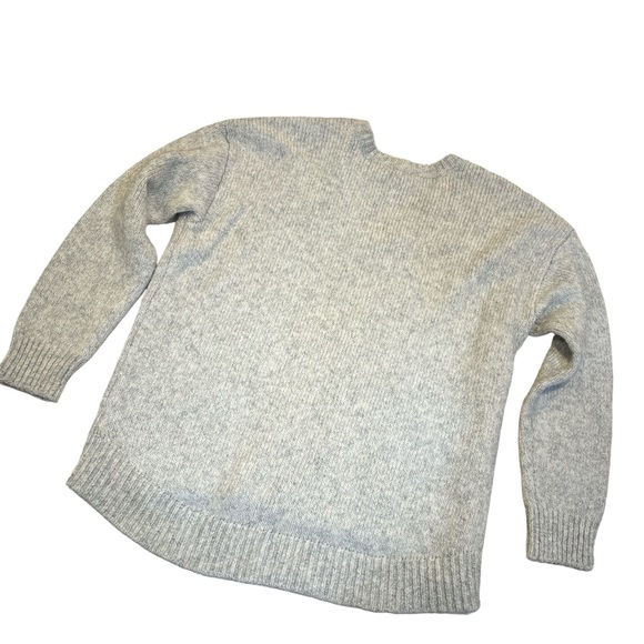 Michael Kors Donegal Sweater Women’s Large Gray Flecked V Neck Alpaca - Picture 3 of 9